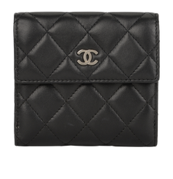 Chanel Bi-Fold Wallet, Lambskin, Black, 14618156, B, 2*